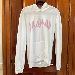 Soft Light Cotton and Polyester Sweater from Def Leppard size M Recycled Karma